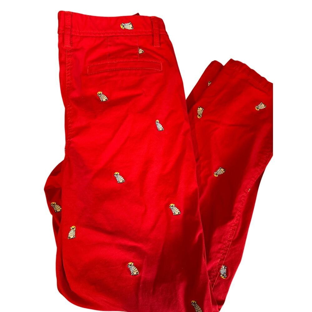 Talbots relaxed chino in FRENCHIE CRITTER print Size 4 - Picture 4 of 7